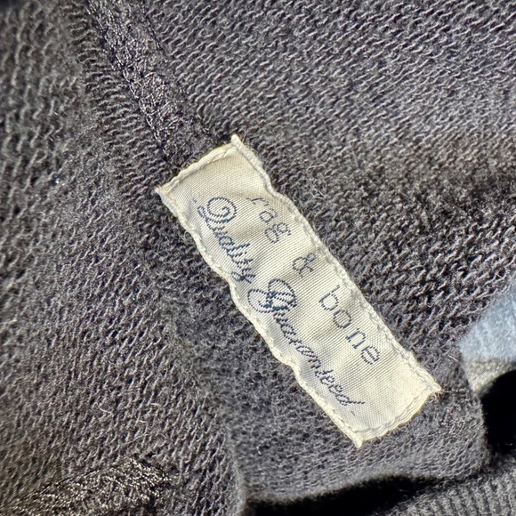 Rag & Bone Heavyweight Hoodie Men's Medium Solid Black Pullover Sweatshirt - Picture 10 of 12